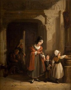 Entering A Church, Britanny — Frederick Goodall