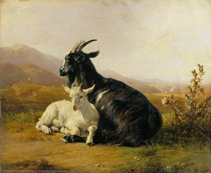 Goat And Kid — Jacques Raymond Brascassat
