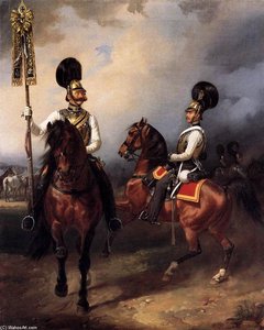 Two Cuirassiers From The Regiment Of Czar Nicholas I — Franc Kruger