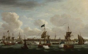 The Landing Of Princess Charlotte Of Mecklenburg Strelitz At Harwich — John Cleveley The Elder