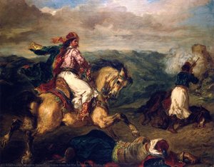 Szene Aus Dem Krieg Zwischen Türken Und Griechen — Eugène Delacroix