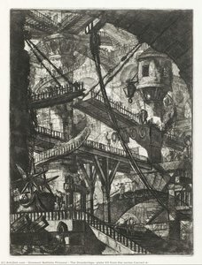The Drawbridge, Plate Vii From The Series Carceri D — Giovanni Battista Piranesi