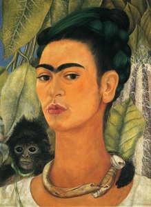 Self-portrait With Monkey — Frida Kahlo
