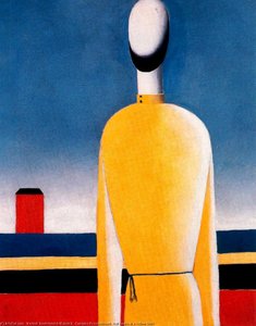 Komplexe Vorahnung. Halbfigur In Gelbem Hemd — Kasimir Sewerinowitsch Malewitsch