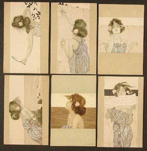 Girls Between Brown-green Borders — Raphael Kirchner