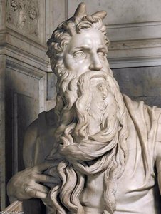 Moses (detail) — Michelangelo Buonarroti
