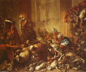 Christ Chasing The Moneylenders From The Temple — Il Grechetto