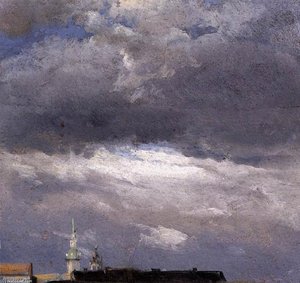 Cloud Study, Thunder Clouds Over The Palace Tower At Dresden — Johan Christian Claussen Dahl