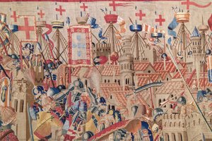 Detail Of The Tapestry “the Attack Of Asilah” — Tournai Passchier Grenier