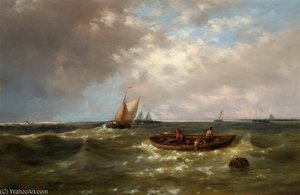 Fishermen On The Zuiderzee — Abraham Hulk Senior
