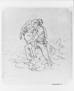 Boceto Para Una Medalla De Salvamento De Vidas — Emanuel Gottlieb Leutze