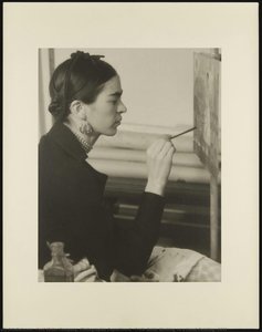 Frida Kahlo Working On A Small Painting, 1932 — Ford Motor Company. Photographic Department