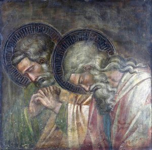 Two Haloed Mourners — Spinello Aretino