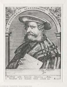 Portrait Of Claudius Ptolem — Theodore De Bry