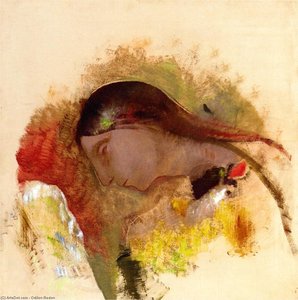 Head Of A Sleeping Woman — Odilon Redon