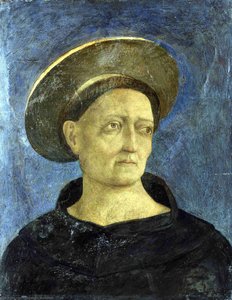 Head Of A Tonsured, Beardless Saint — Domenico Veneziano