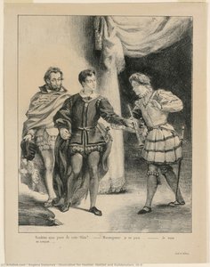 Illustration For Hamlet: Hamlet And Guildenstern (iii,2) — Eugène Delacroix