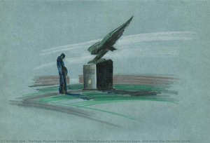 Presentation Drawing For American Eagle (ann Arbor War Memorial Eagle) — Marshall Maynard Fredericks