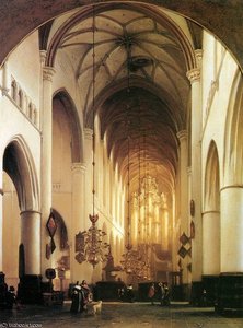 Sint Bavo In Haarlem Sun — Johannes Bosboom