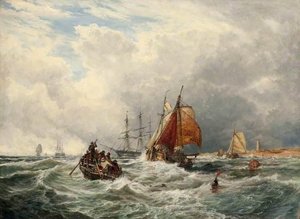 Dutch Lugger Entering The Thames — Samuel Bough