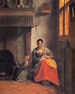 Nursing Mother — Pieter De Hooch
