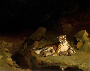 Tigress And Her Cubs — Jean-léon Gérôme