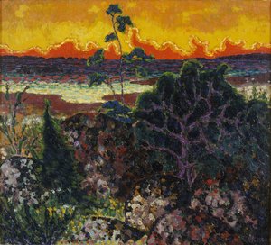 Landscape With A Red Cloud — Konrad Mägi