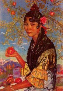 Gipsy With Pomegranate — Jorge Apperley (george Owen Wynne Apperley)