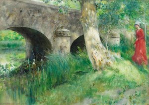 The Bridge In Grez — Carl Larsson