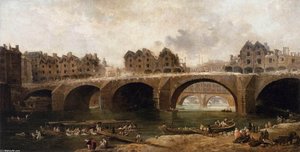 Demolición De Las Casas En El Pont Notre-dame En 1786 — Hubert Robert