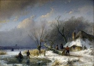Winter Landscape - — Andreas Schelfhout