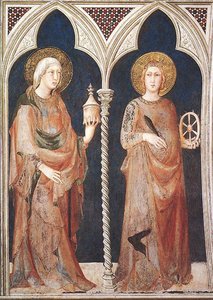 St Mary Magdalene Und St Catherine Von Alexandrien — Simone Martini