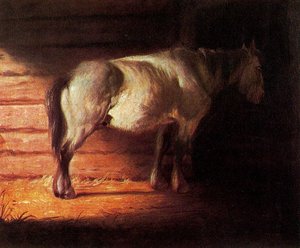 Old Field Horse. Stable Scene — George Caleb Bingham