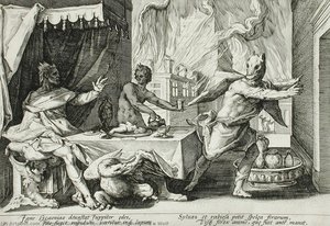 Lycaon Transformed Into A Wolf — Goltzius Henrik