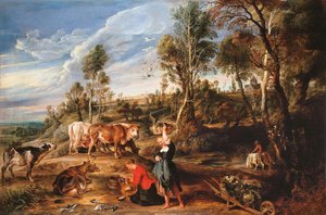 Milkmaids With Cattle In A Landscape, — Workshop Of Peter Paul Rubens