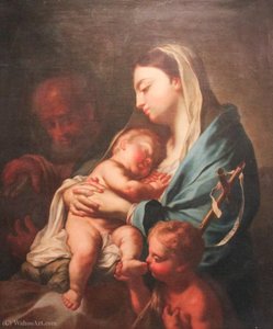 Madonna And Child With Infant St. John The Baptist And St. Joseph — Francesco Trevisani