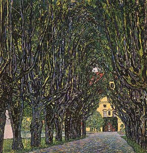 Avenida En El Parque Schloss Kammer, Óleo Sobre Lienzo, Ös — Gustav Klimt