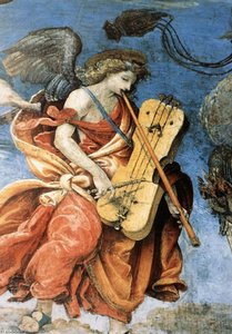 Assumption And Annunciation (detail) — Filippino Lippi