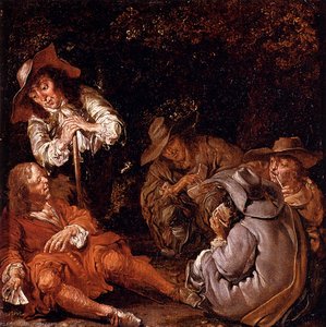Travelers Resting On A Path — Pieter Jacobsz Codde