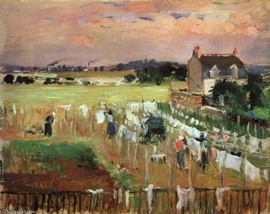 Hanging Out The Laundry To Dry — Berthe Morisot