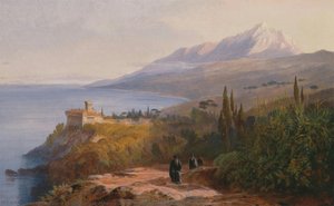 Mount Athos And The Monastery Of Stavronikétes — Edward Lear
