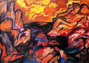 Dniester River Rapids — David Davidovich Burliuk