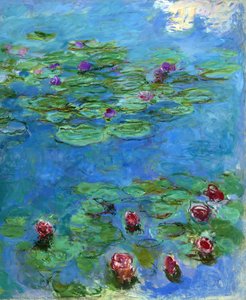 Vodenaste Lilije Crvene — Клод Моне