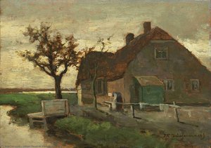 Farmhouse On A Canal — Jan Hendrik Weissenbruch