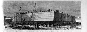The Brooklyn Bridge-exterior View Of Caisson. From Harper — Stanley William Fox