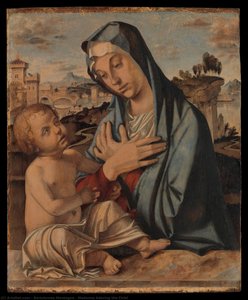 Madonna Adoring The Child — Bartolomeo Montagna
