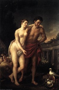 Venus Showing Mars Her Doves Making A Nest In His Helmet — Joseph-marie Vien