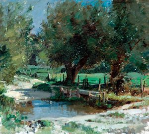 Trees And Pool — Edward Brian Seago
