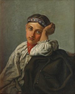 Ukrainian Портрет Селянської Дівчини Portrait Of Peasant Girl — Jan Zasiedatel