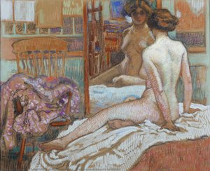 Mujer Desnuda Frente Al Espejo — Theo Van Rysselberghe